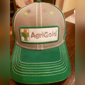 AgriGold We Know Corn Farming Green/ Gray Adjustable Cap NWOT
